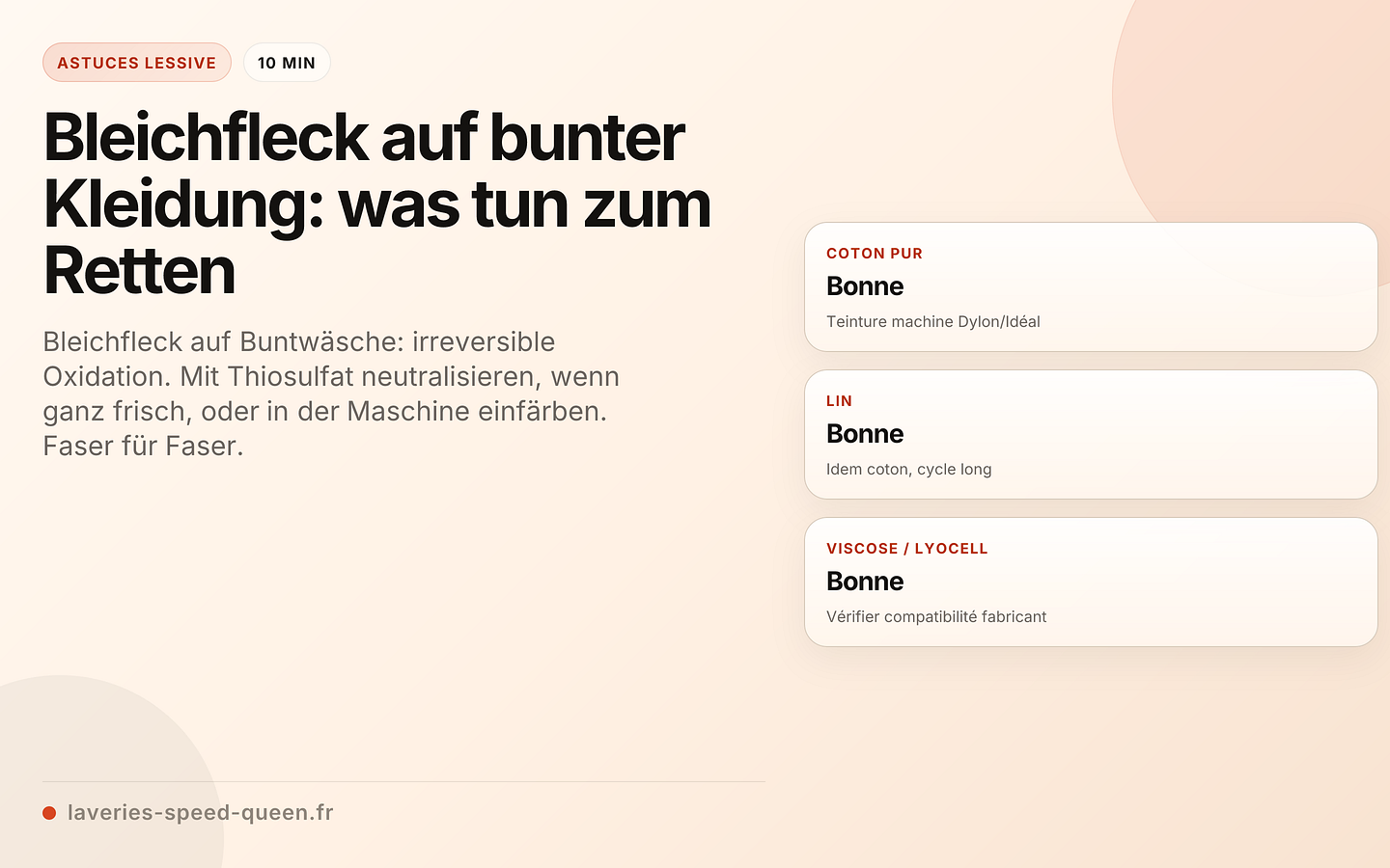 Bleichfleck auf bunter Kleidung: was tun zum Retten