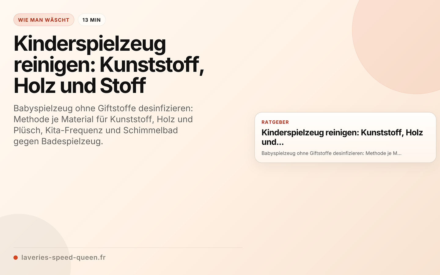 Kinderspielzeug reinigen: Kunststoff, Holz und Stoff