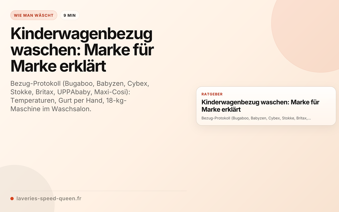 Kinderwagenbezug waschen: Marke für Marke erklärt