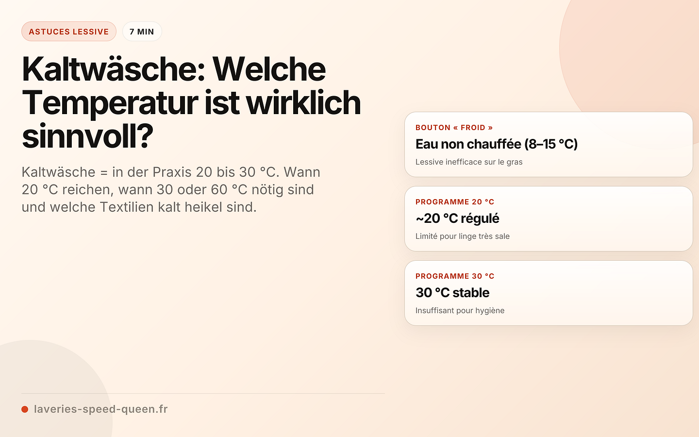 Kaltwäsche: Welche Temperatur ist wirklich sinnvoll?
