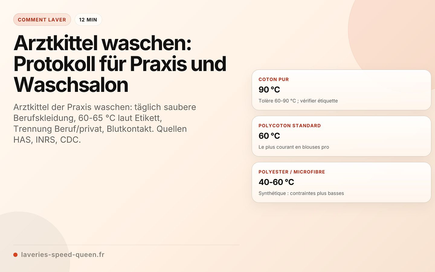 Arztkittel waschen: Protokoll für Praxis und Waschsalon