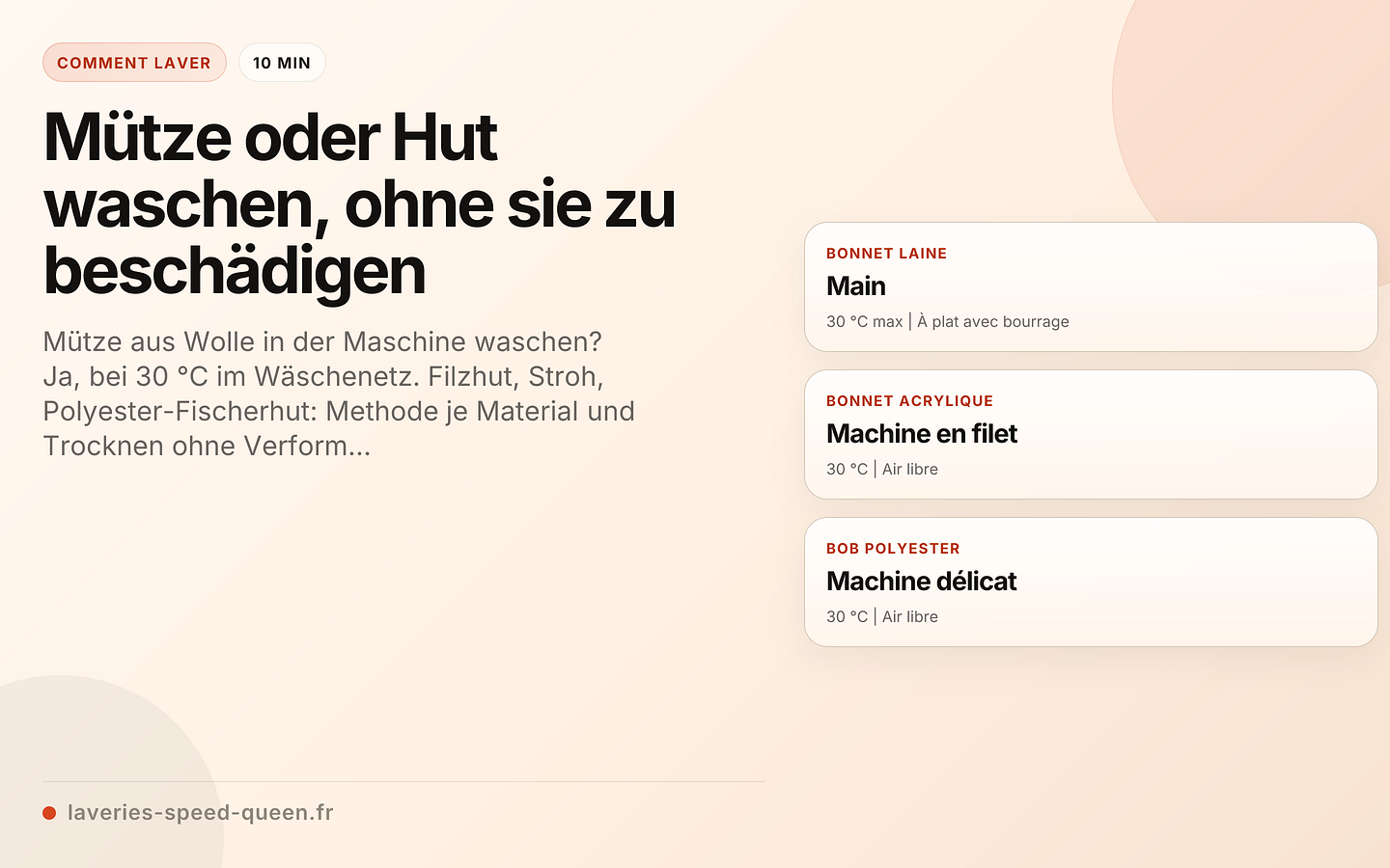 Mütze oder Hut waschen, ohne sie zu beschädigen