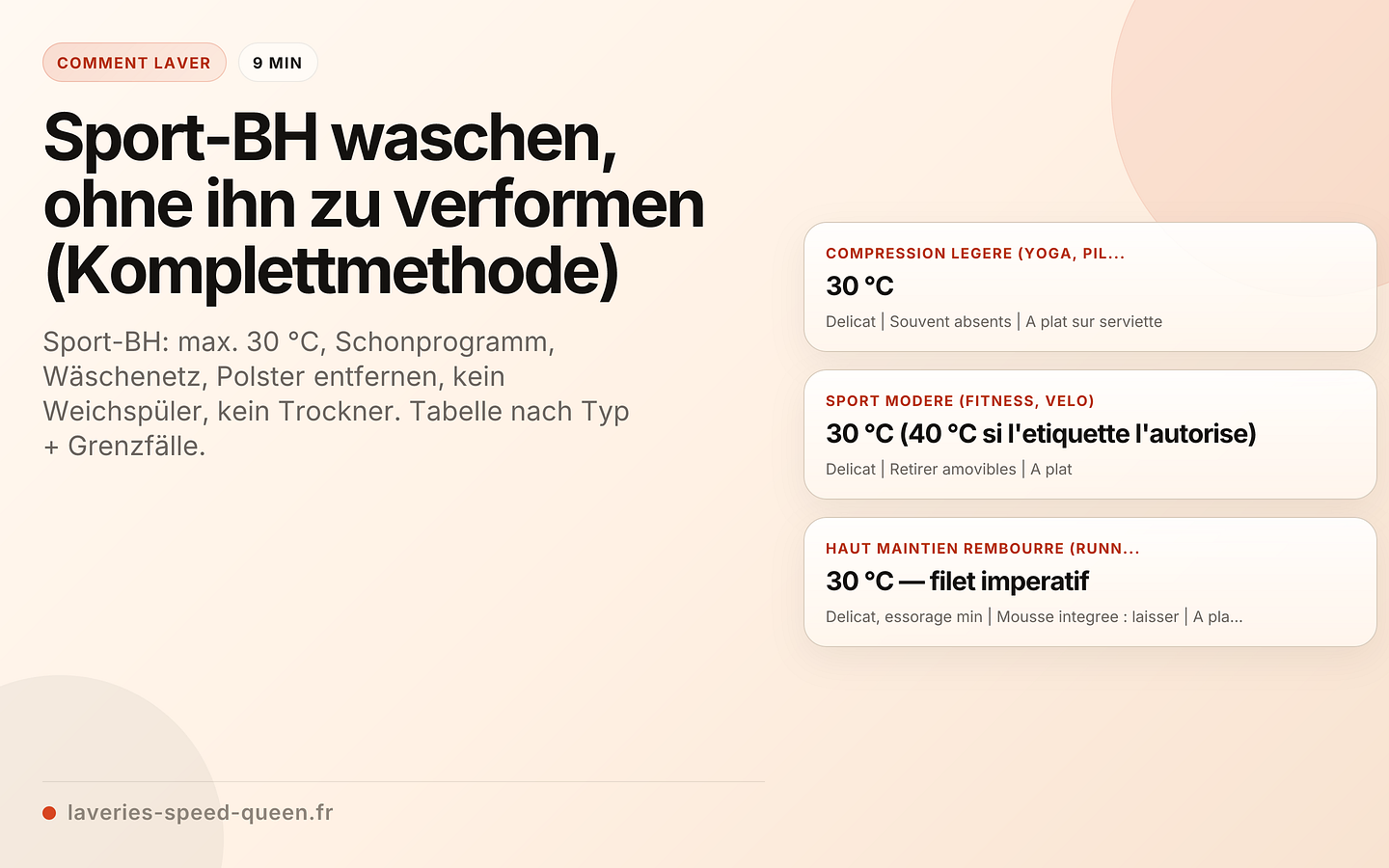 Sport-BH waschen, ohne ihn zu verformen (Komplettmethode)