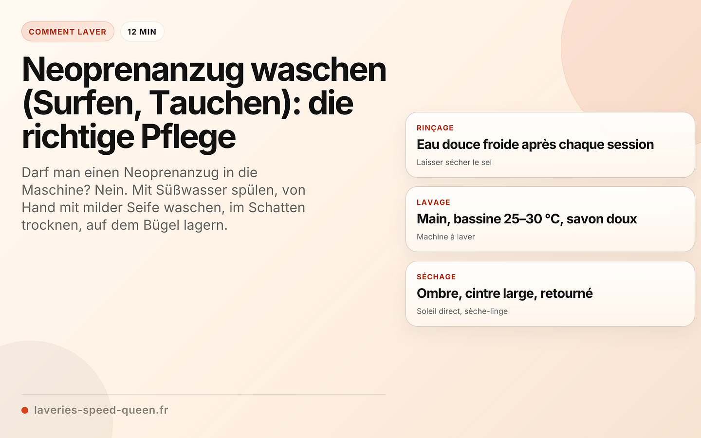 Neoprenanzug waschen (Surfen, Tauchen): die richtige Pflege