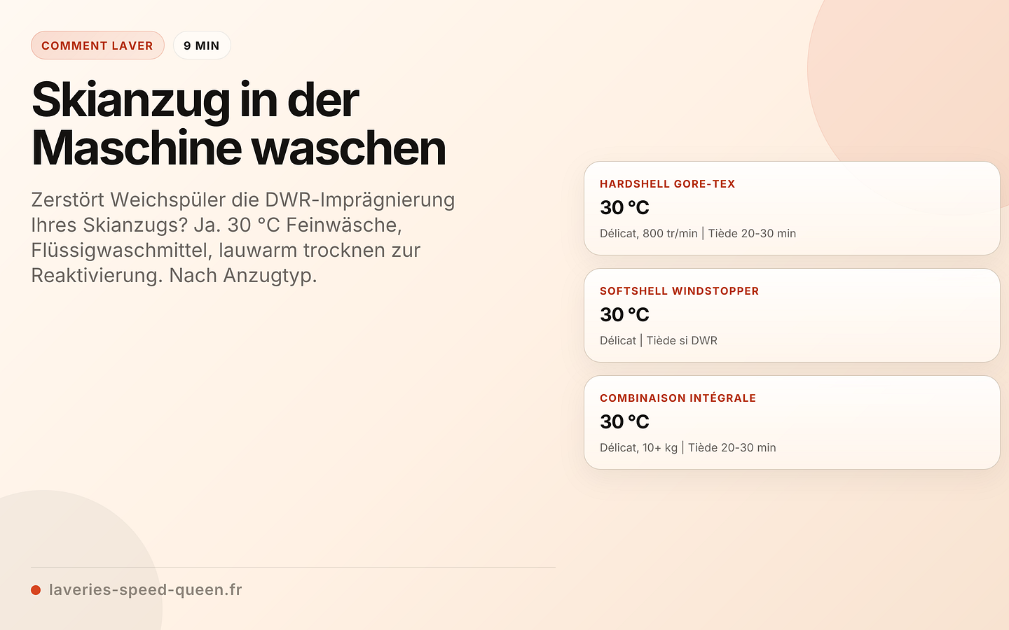 Skianzug in der Maschine waschen