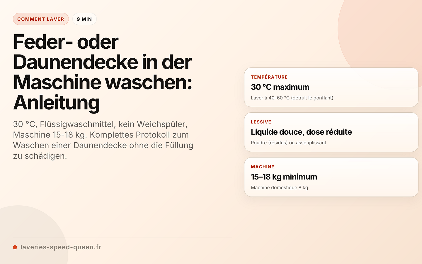 Feder- oder Daunendecke in der Maschine waschen: Anleitung