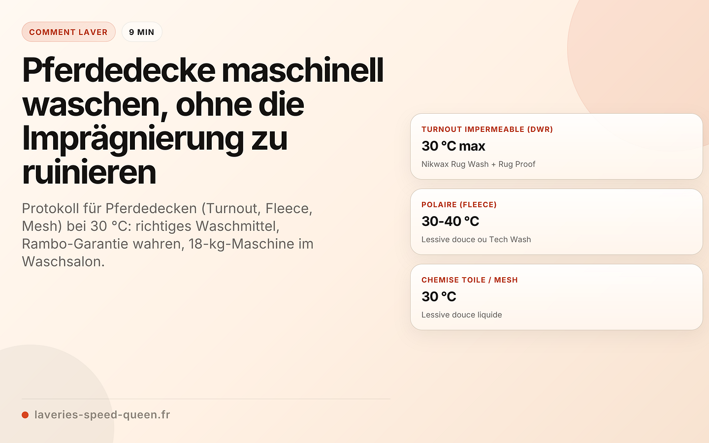 Pferdedecke maschinell waschen, ohne die Imprägnierung zu ruinieren