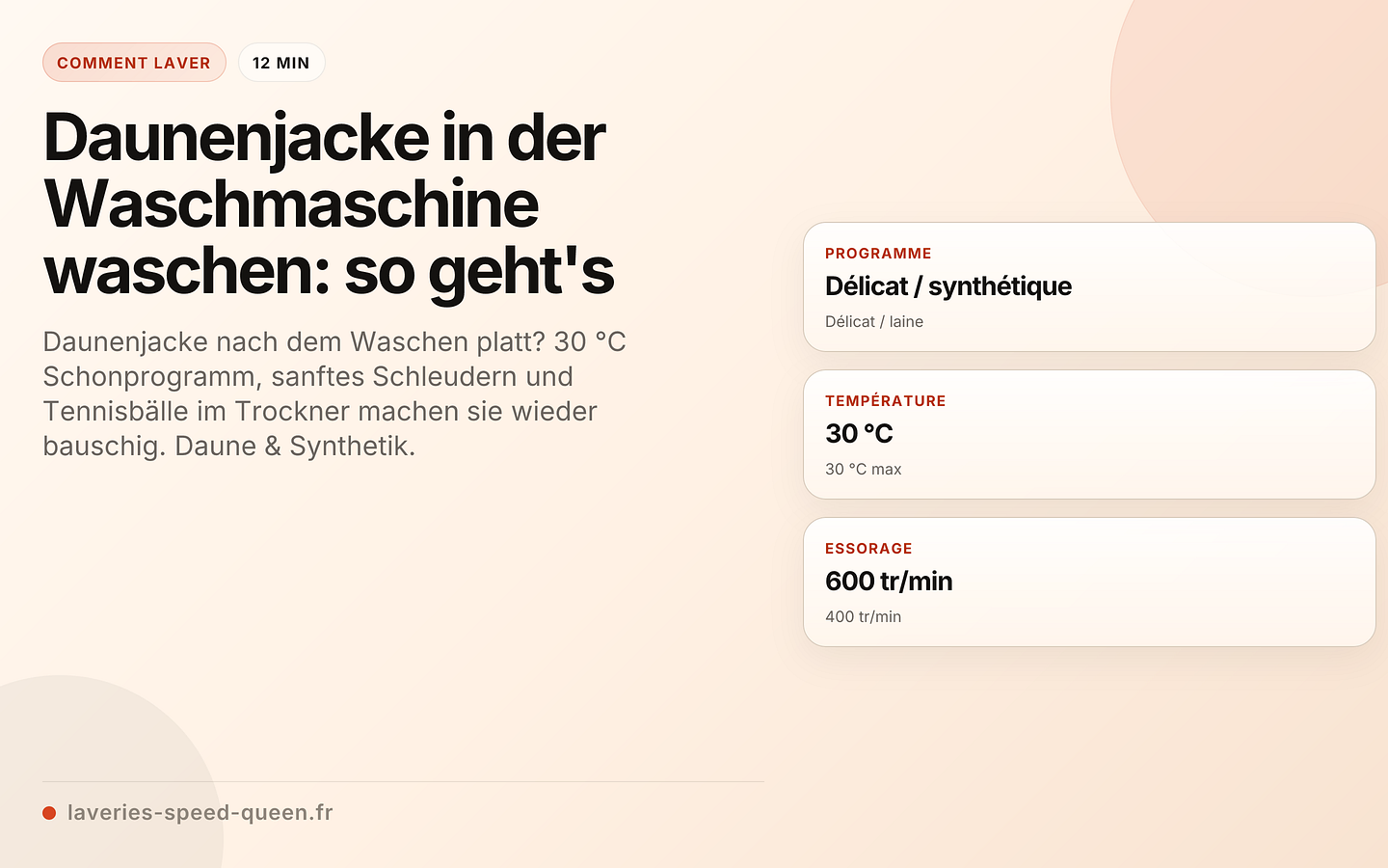 Daunenjacke in der Waschmaschine waschen: so geht's