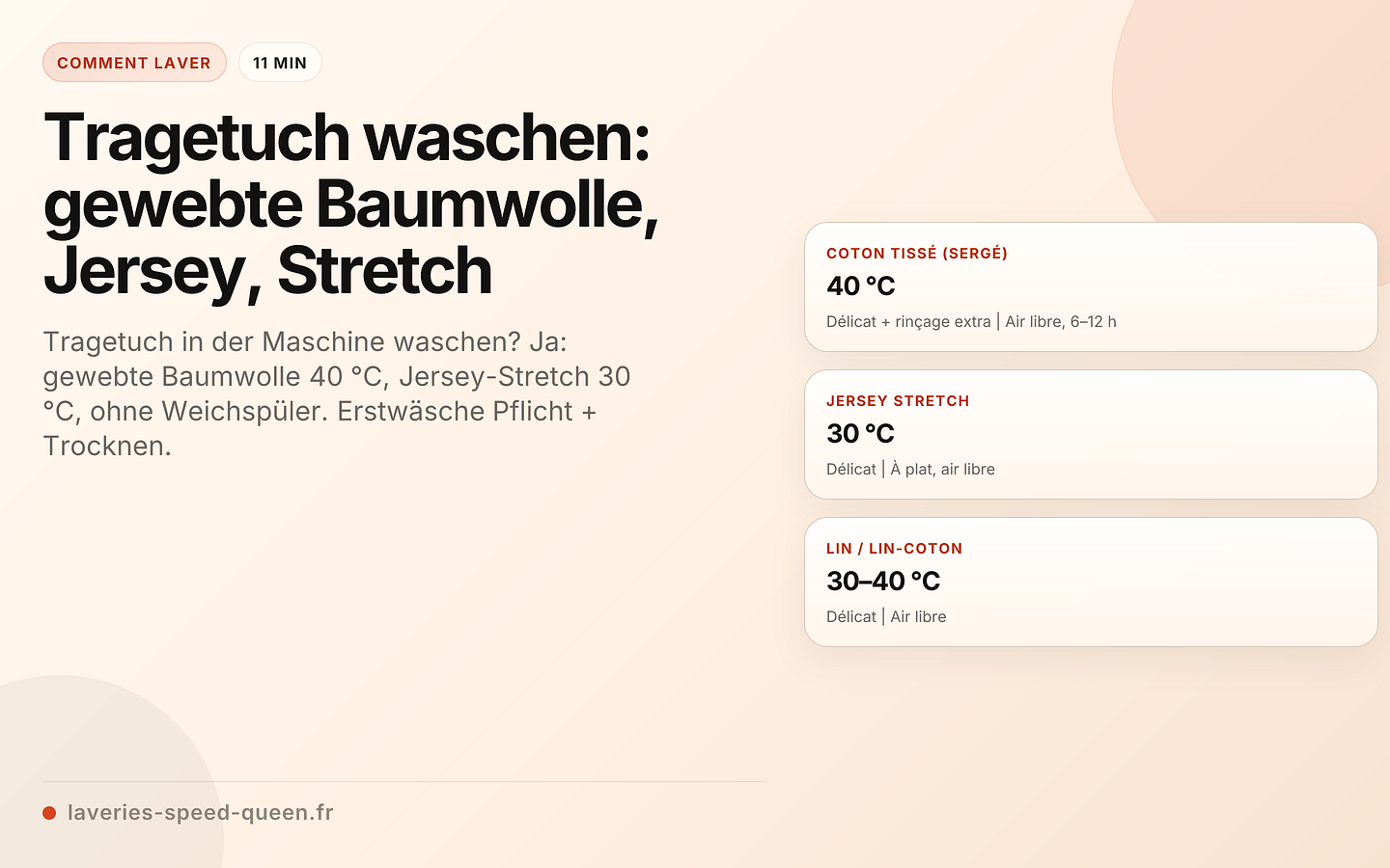 Tragetuch waschen: gewebte Baumwolle, Jersey, Stretch