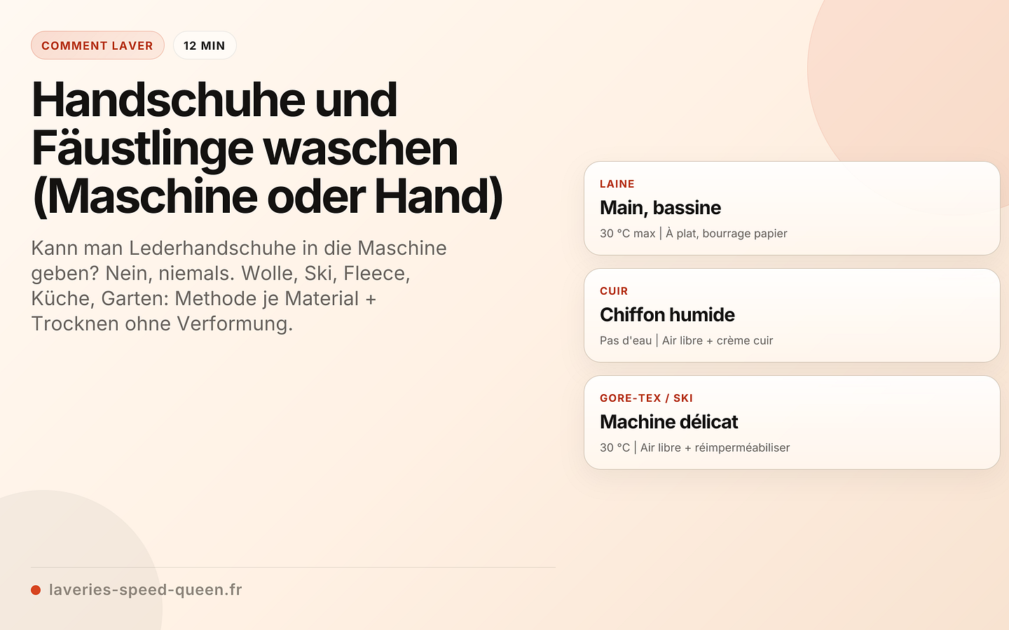 Handschuhe und Fäustlinge waschen (Maschine oder Hand)