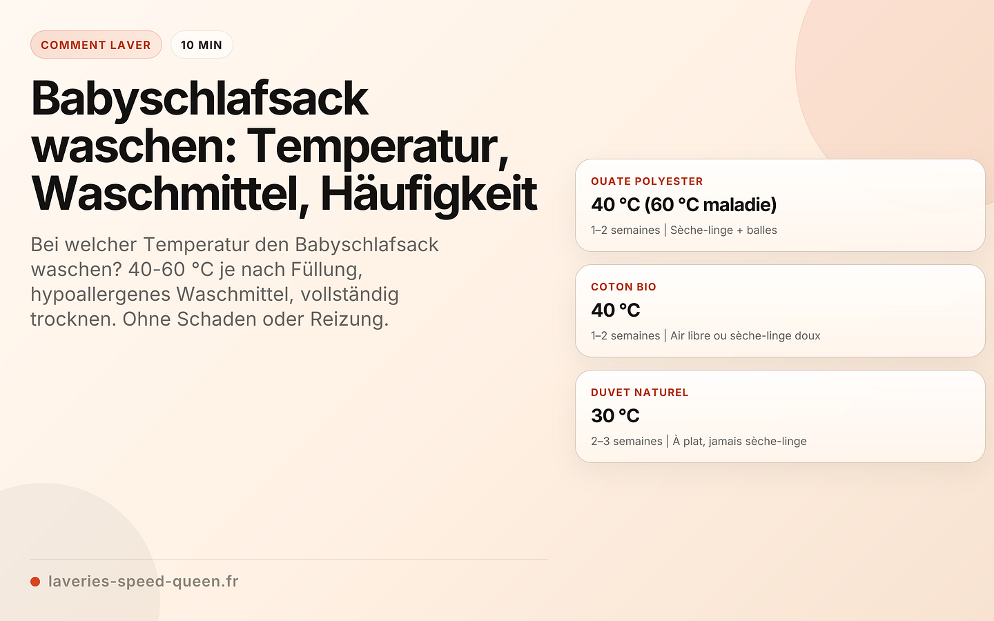 Babyschlafsack waschen: Temperatur, Waschmittel, Häufigkeit