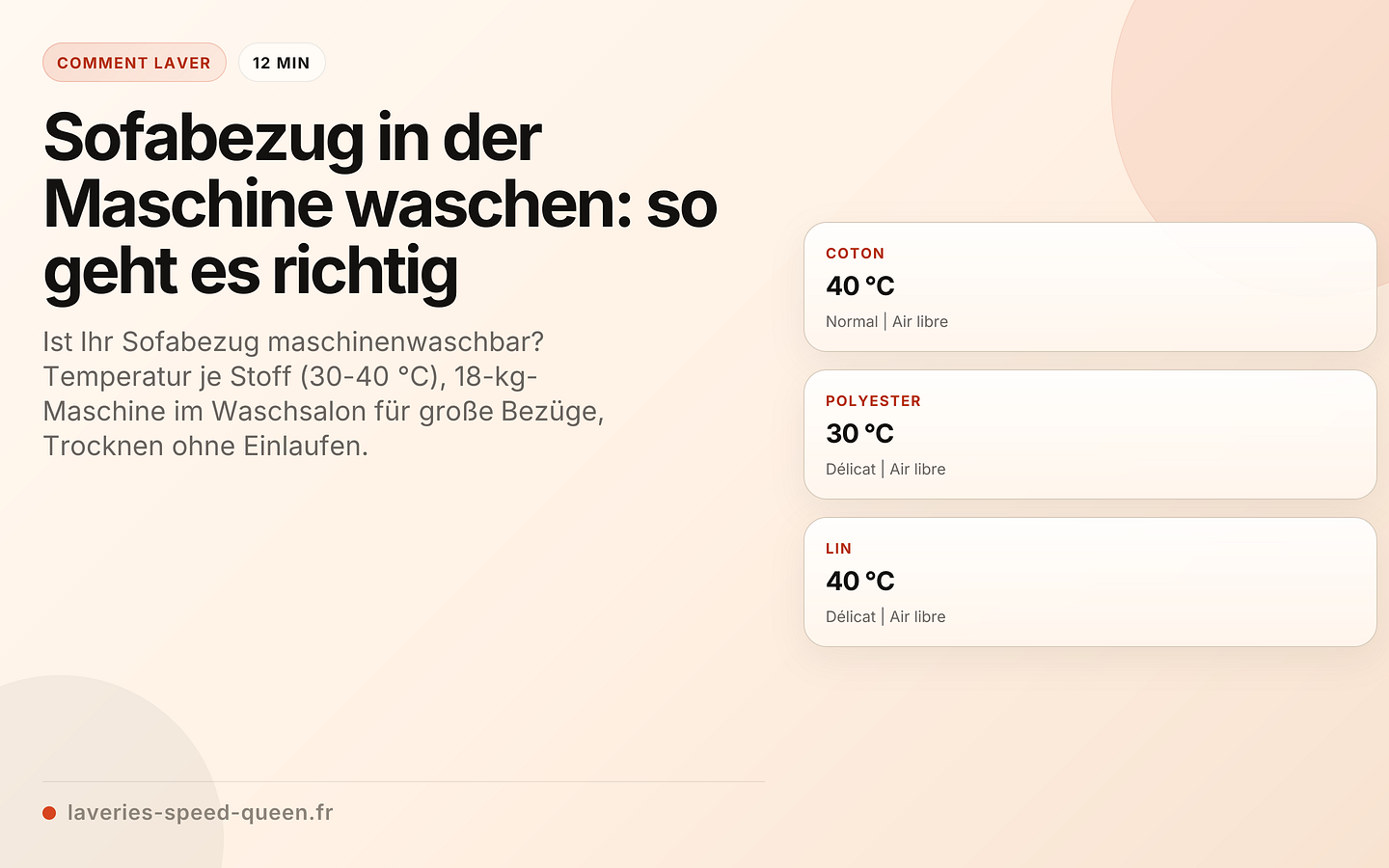 Sofabezug in der Maschine waschen: so geht es richtig