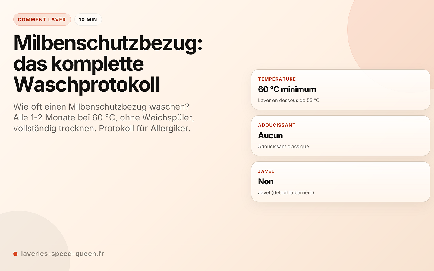Milbenschutzbezug: das komplette Waschprotokoll