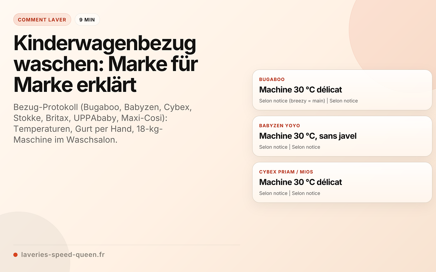 Kinderwagenbezug waschen: Marke für Marke erklärt