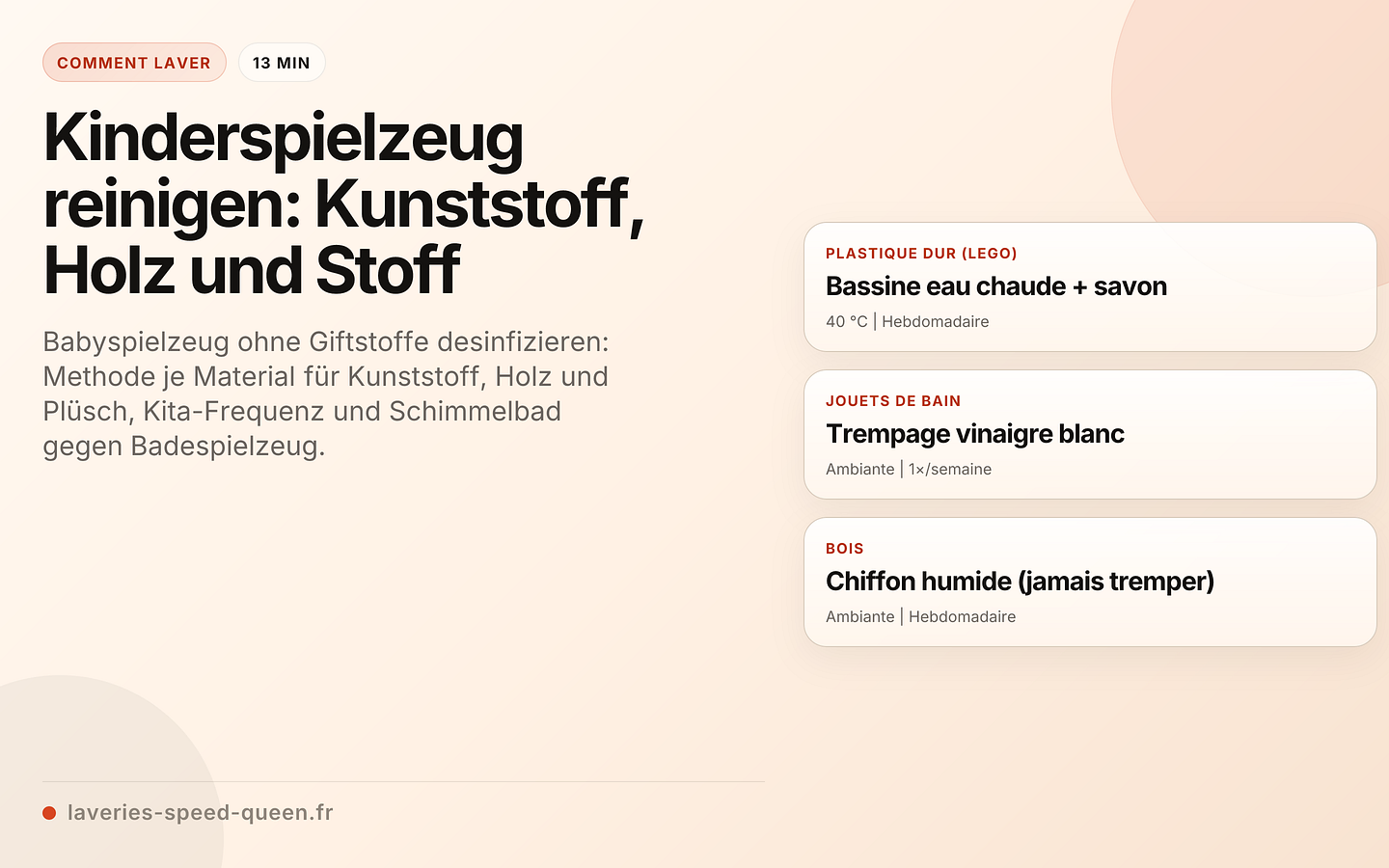Kinderspielzeug reinigen: Kunststoff, Holz und Stoff