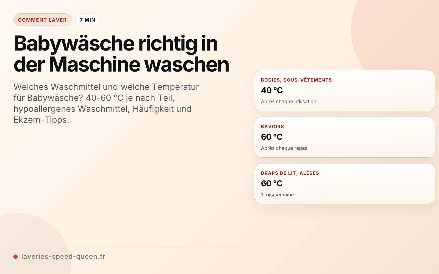 Babywäsche richtig in der Maschine waschen