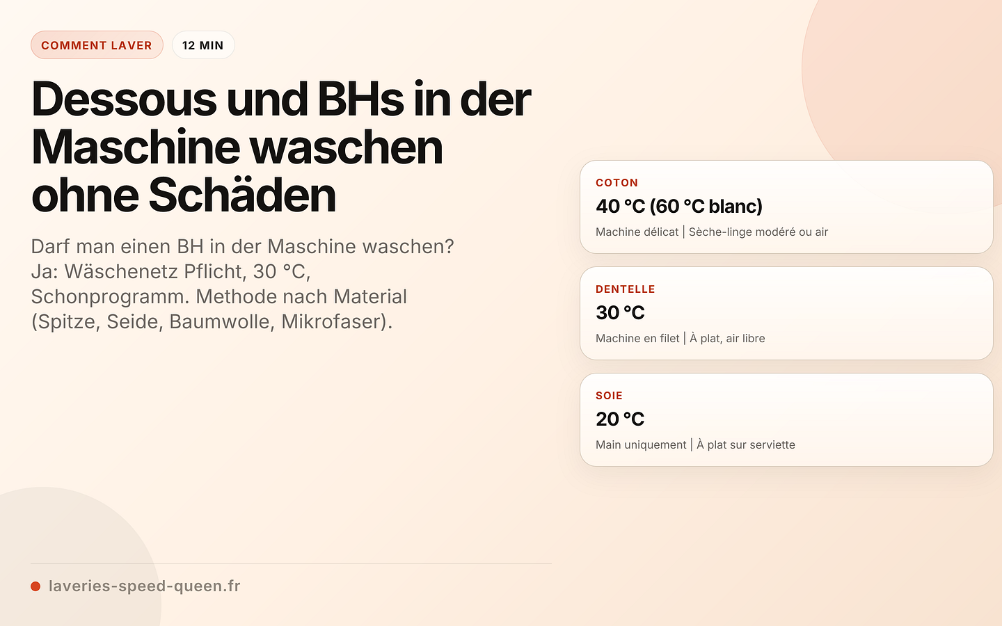 Dessous und BHs in der Maschine waschen ohne Schäden
