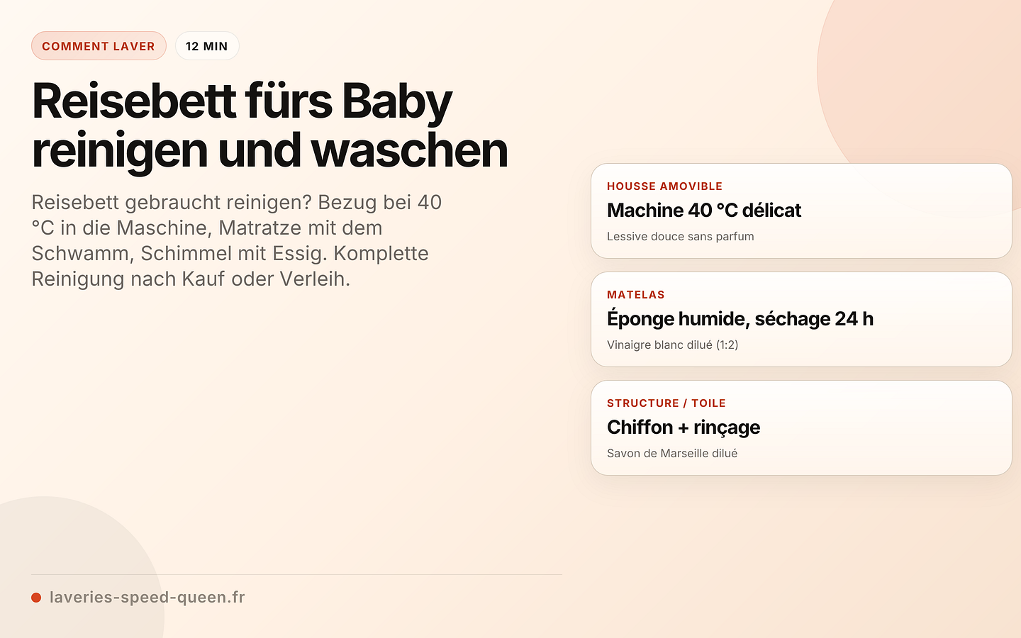 Reisebett fürs Baby reinigen und waschen