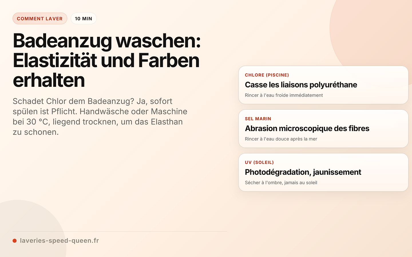 Badeanzug waschen: Elastizität und Farben erhalten