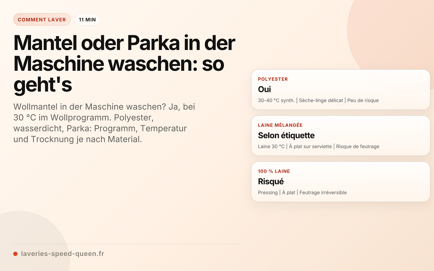 Mantel oder Parka in der Maschine waschen: so geht's