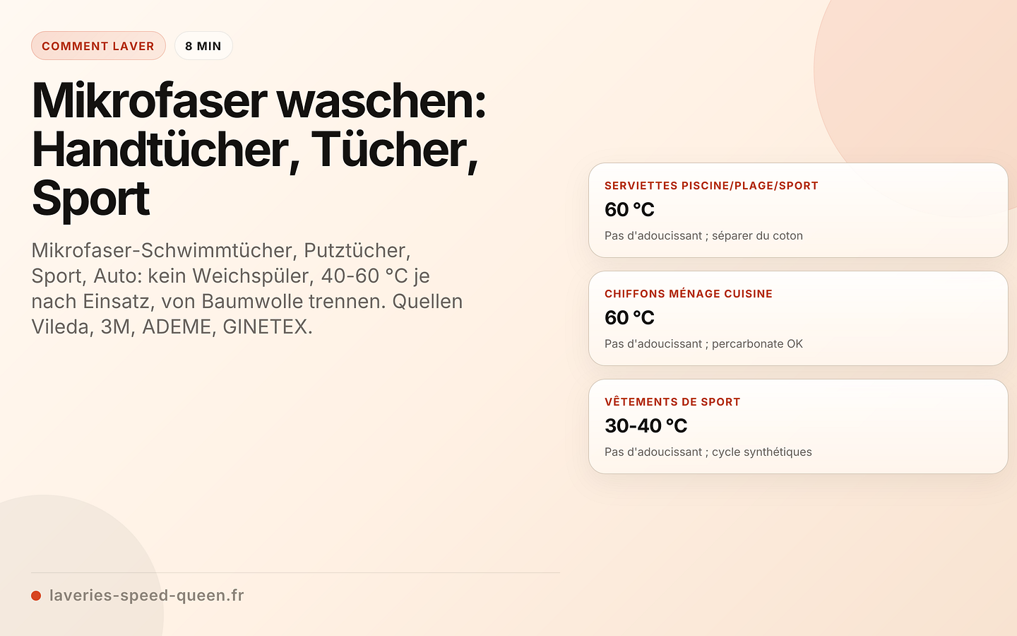 Mikrofaser waschen: Handtücher, Tücher, Sport