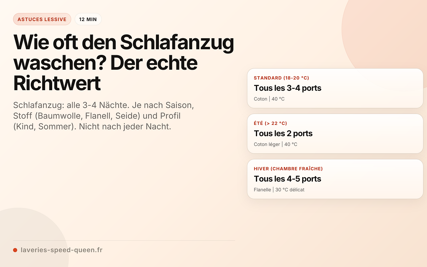 Wie oft den Schlafanzug waschen? Der echte Richtwert