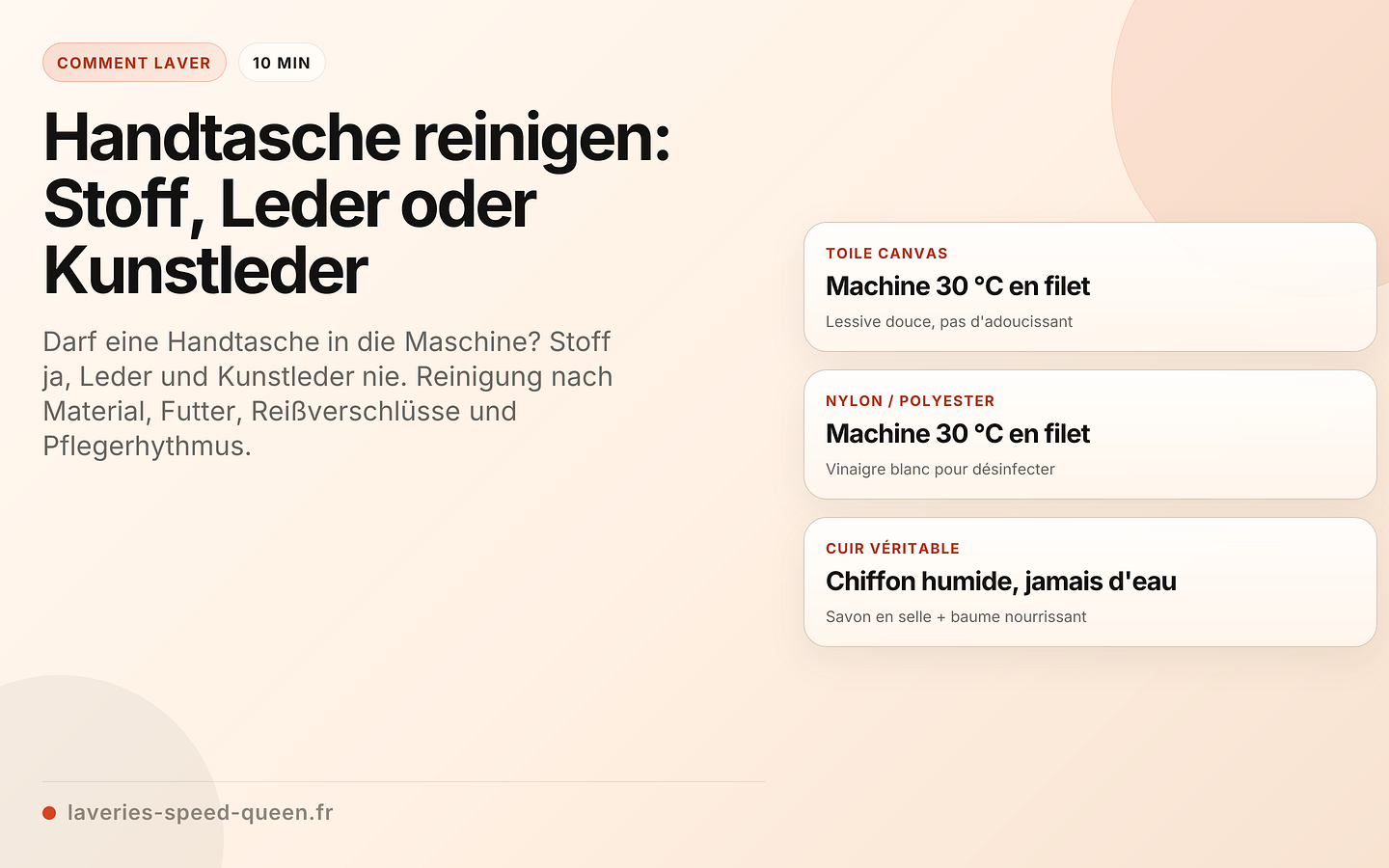 Handtasche reinigen: Stoff, Leder oder Kunstleder