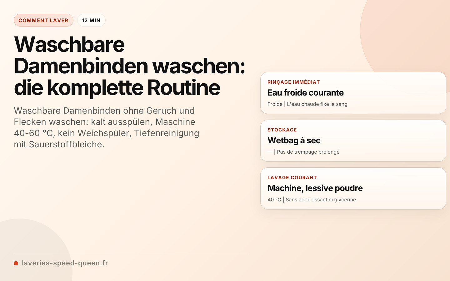 Waschbare Damenbinden waschen: die komplette Routine