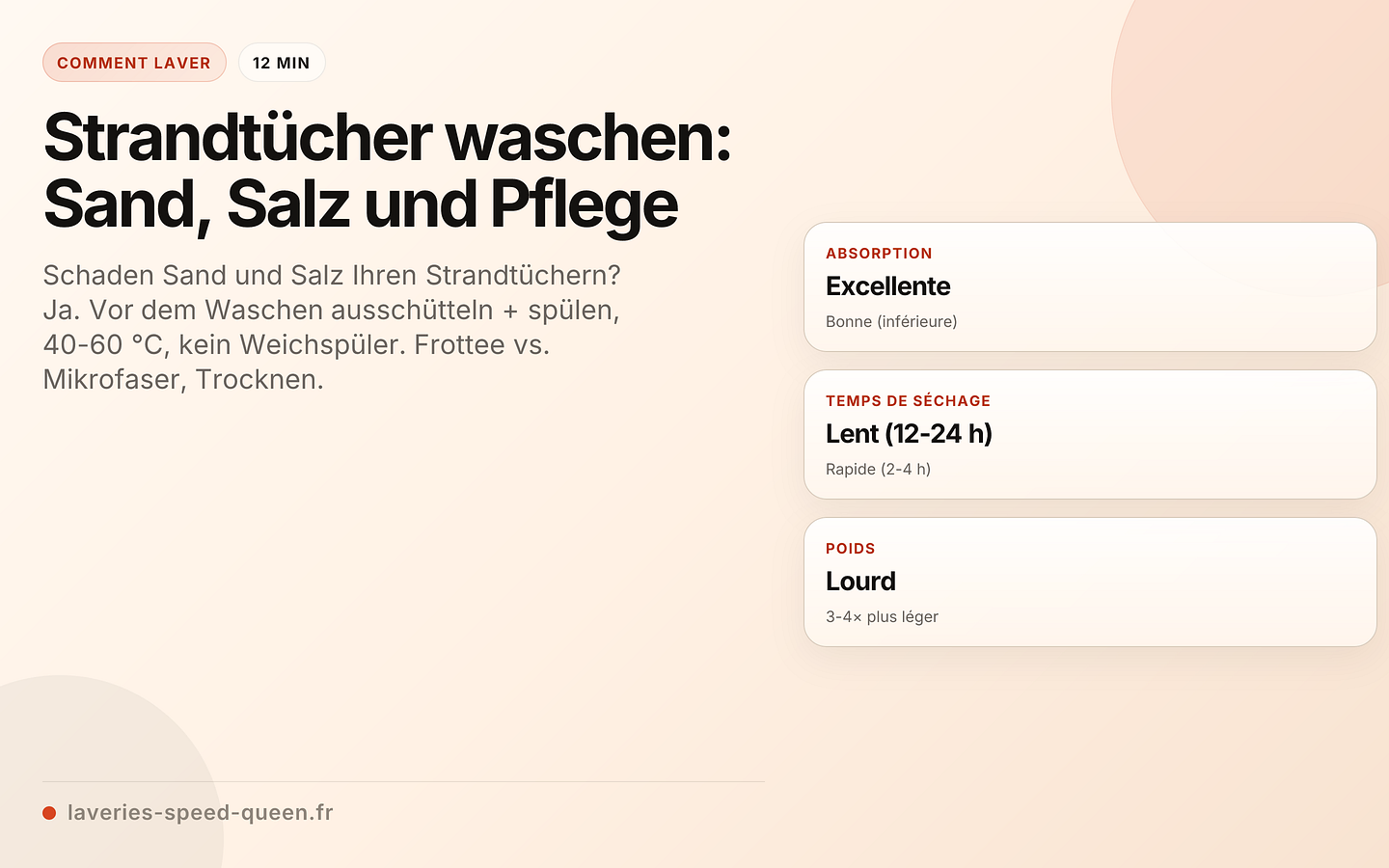 Strandtücher waschen: Sand, Salz und Pflege