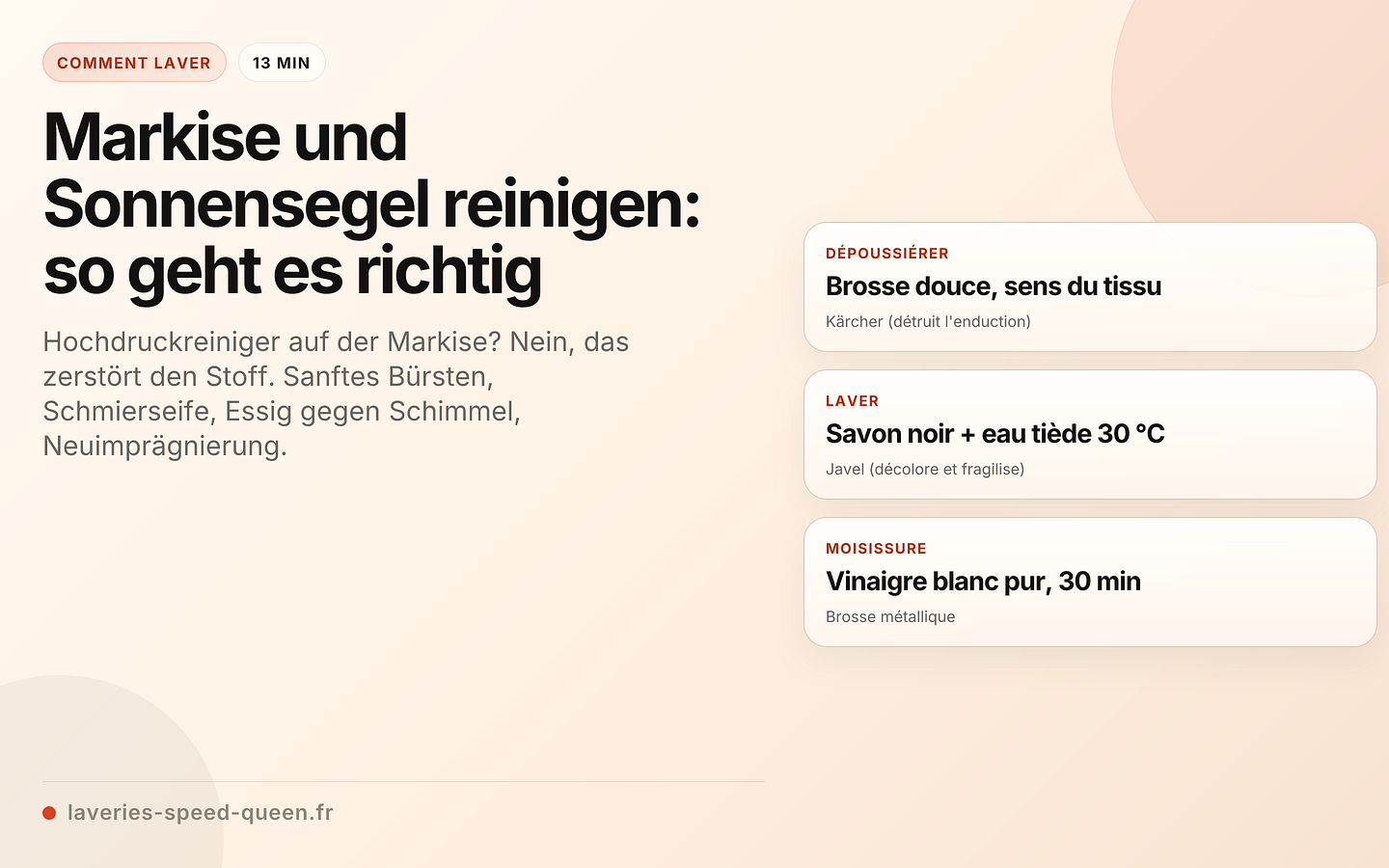 Markise und Sonnensegel reinigen: so geht es richtig
