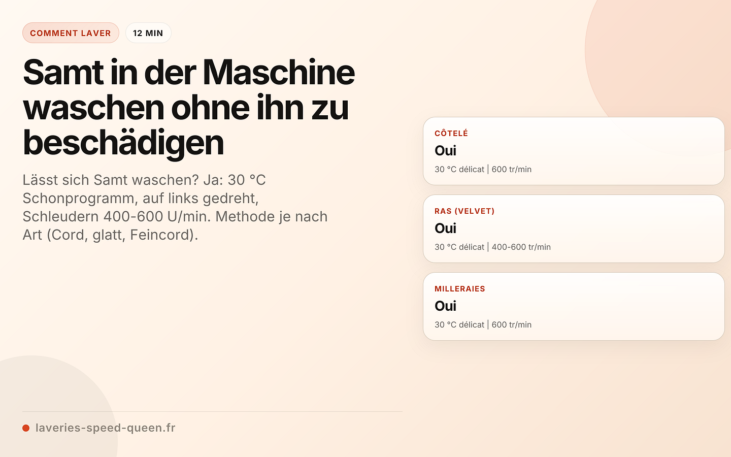 Samt in der Maschine waschen ohne ihn zu beschädigen