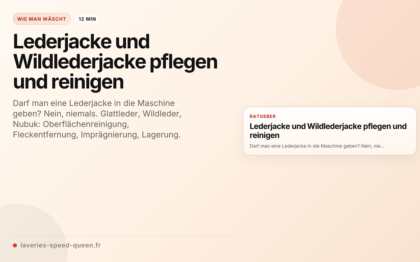 Lederjacke und Wildlederjacke pflegen und reinigen