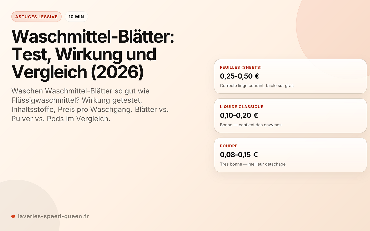 Waschmittel-Blätter: Test, Wirkung und Vergleich (2026)