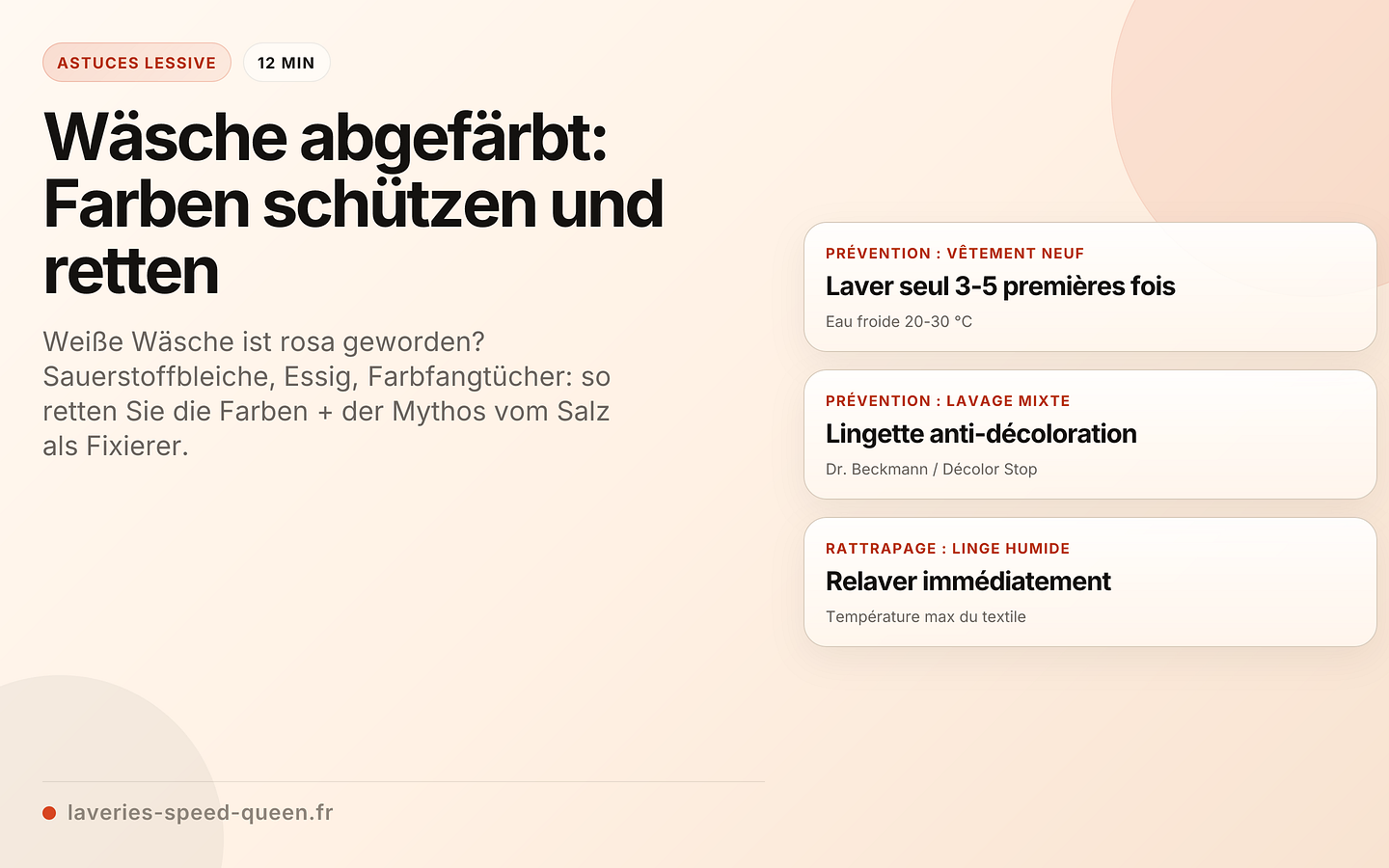 Wäsche abgefärbt: Farben schützen und retten