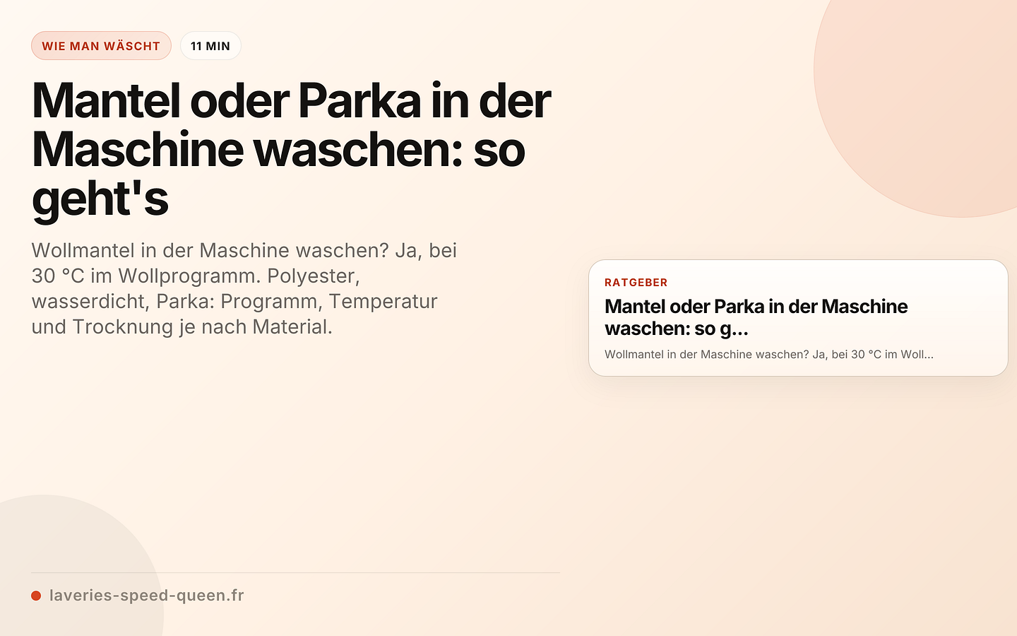 Mantel oder Parka in der Maschine waschen: so geht's