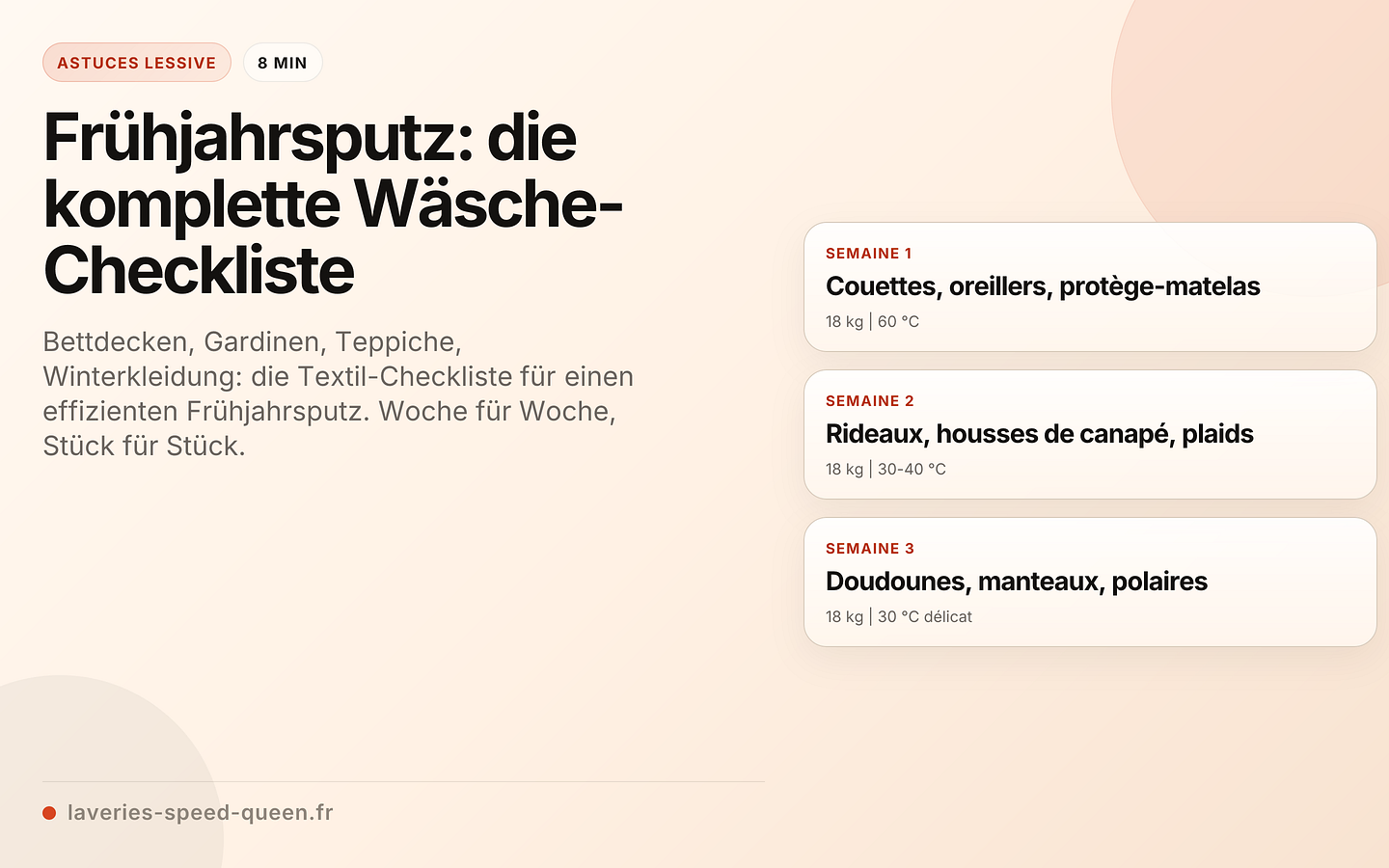 Frühjahrsputz: die komplette Wäsche-Checkliste
