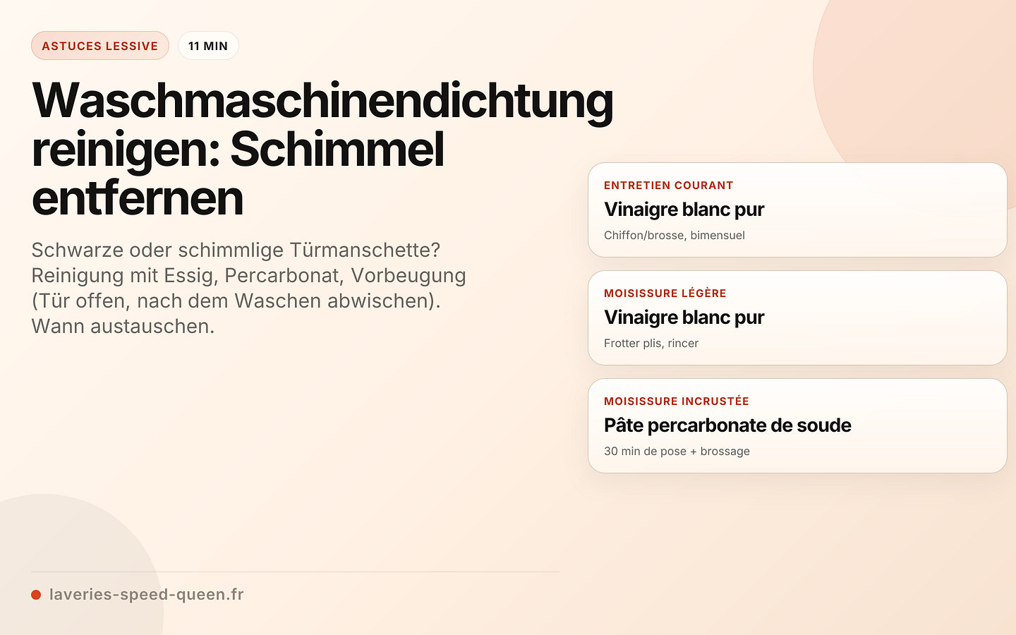 Waschmaschinendichtung reinigen: Schimmel entfernen