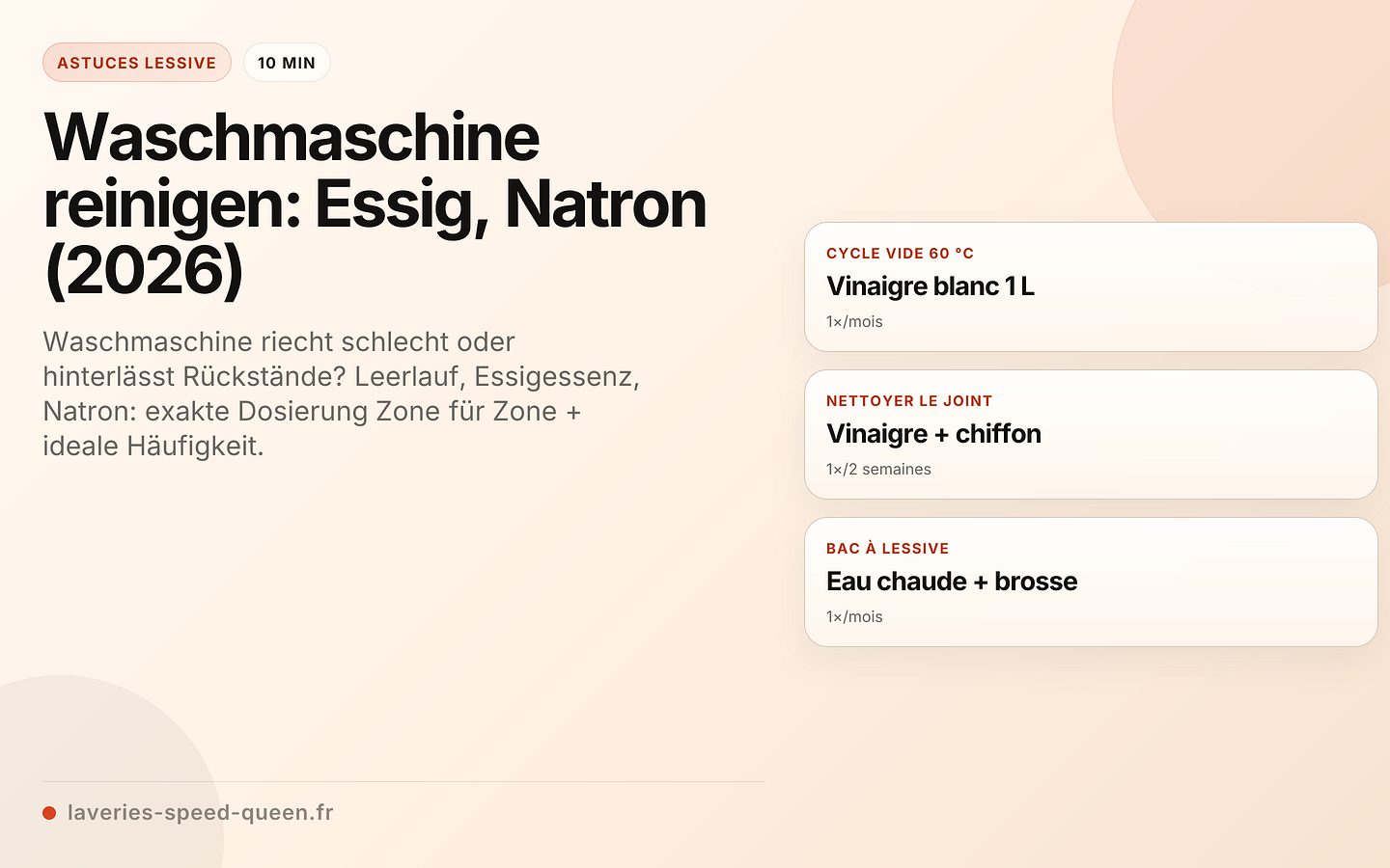 Waschmaschine reinigen: Essig, Natron (2026)