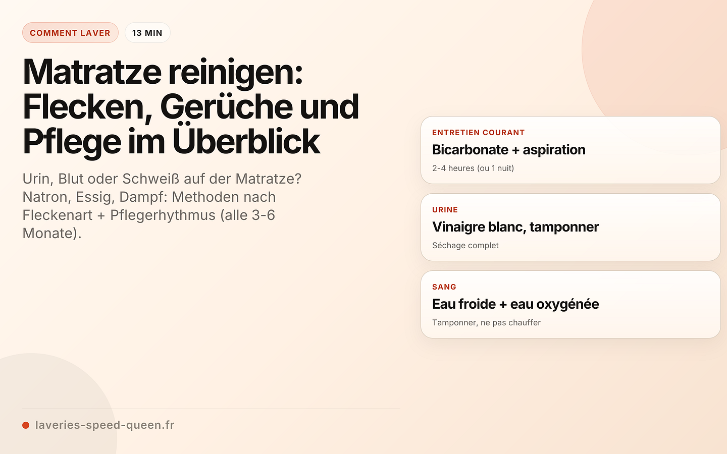 Matratze reinigen: Flecken, Gerüche und Pflege im Überblick