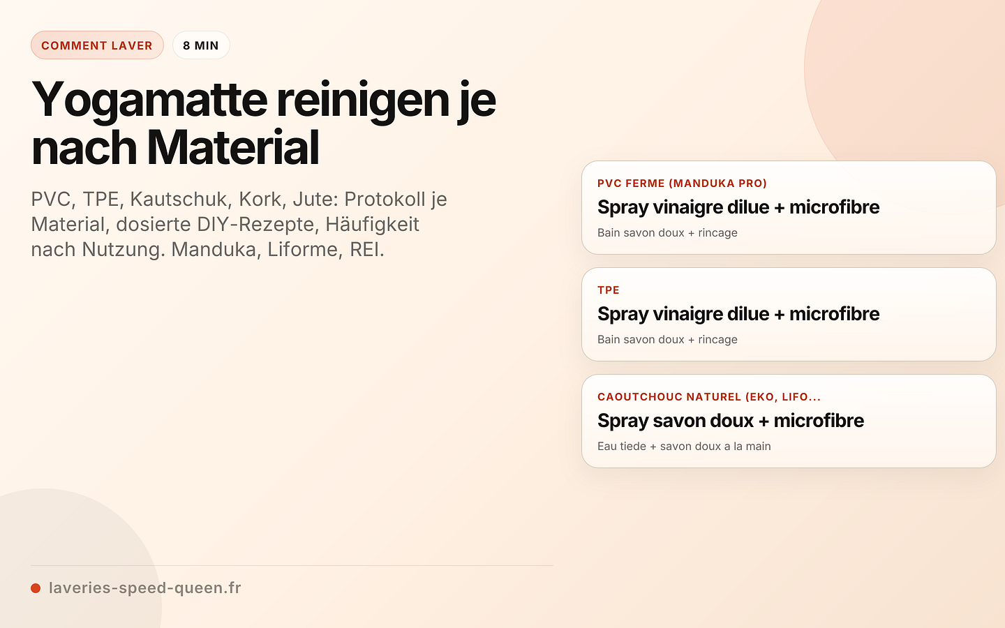 Yogamatte reinigen je nach Material
