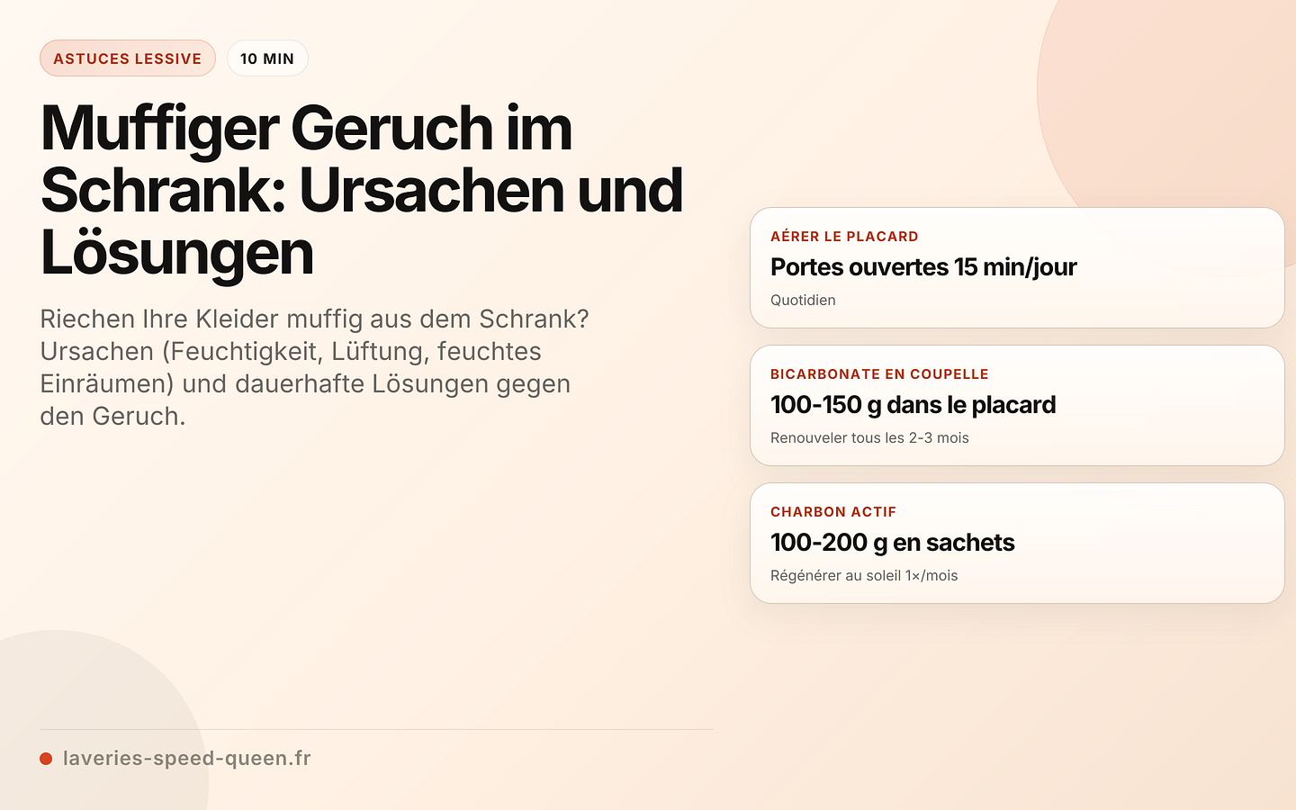 Muffiger Geruch im Schrank: Ursachen und Lösungen