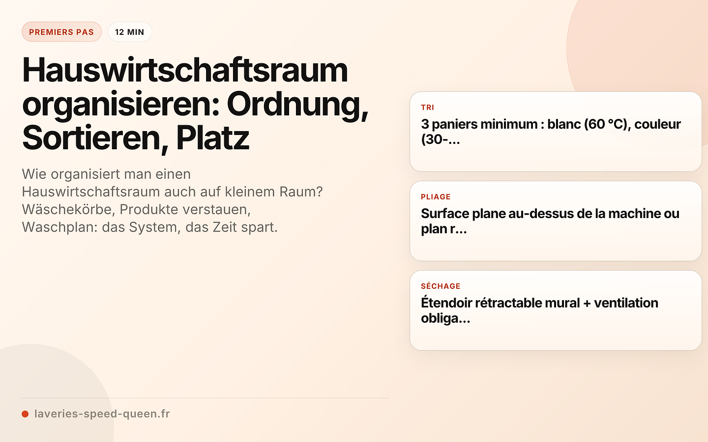 Hauswirtschaftsraum organisieren: Ordnung, Sortieren, Platz