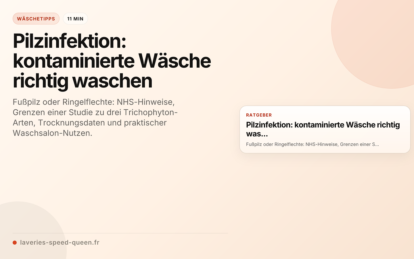 Pilzinfektion: kontaminierte Wäsche richtig waschen