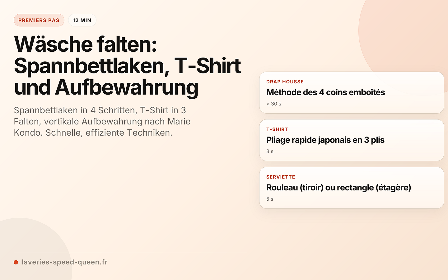 Wäsche falten: Spannbettlaken, T-Shirt und Aufbewahrung