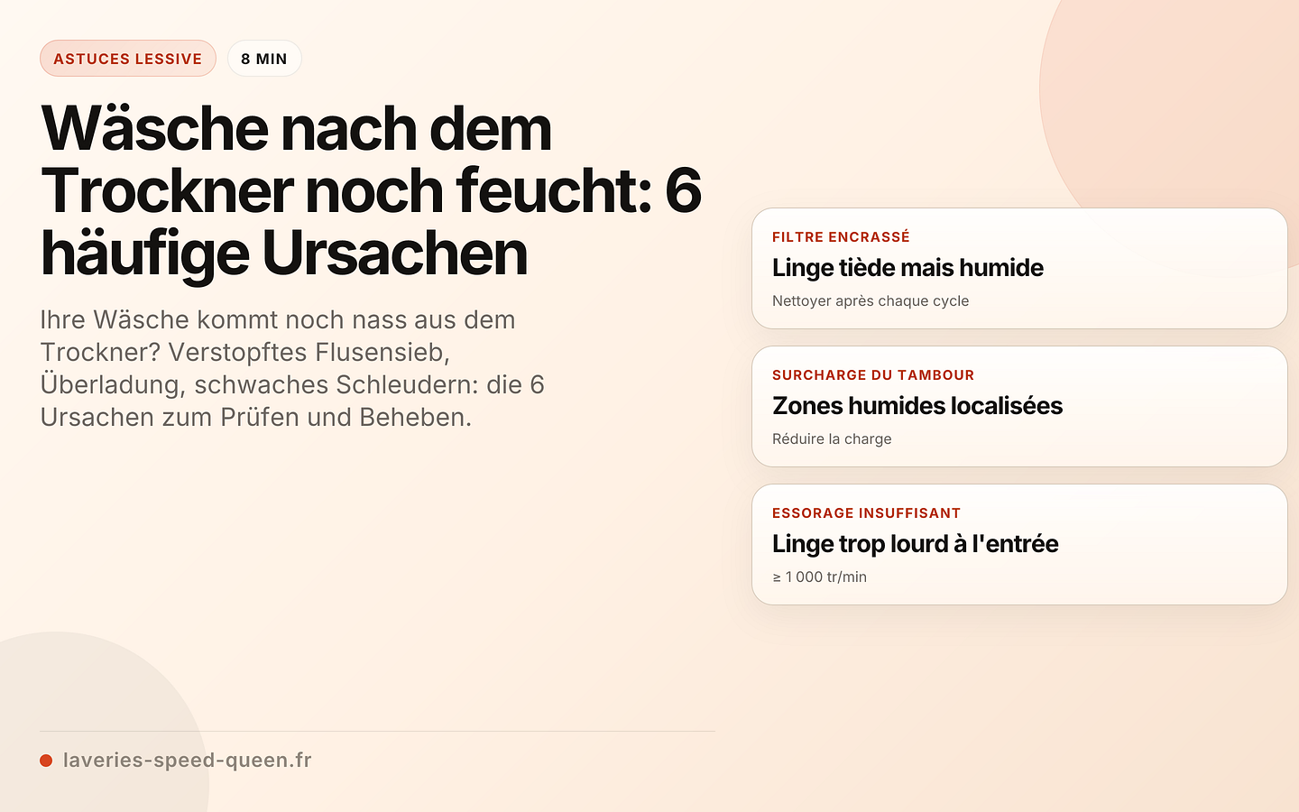 Wäsche nach dem Trockner noch feucht: 6 häufige Ursachen