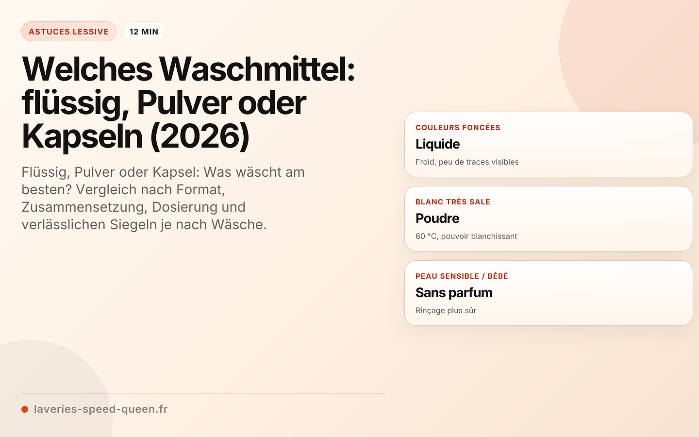 Welches Waschmittel: flüssig, Pulver oder Kapseln (2026)