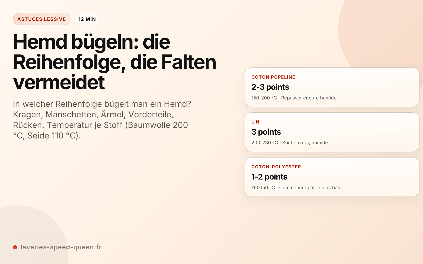 Hemd bügeln: die Reihenfolge, die Falten vermeidet