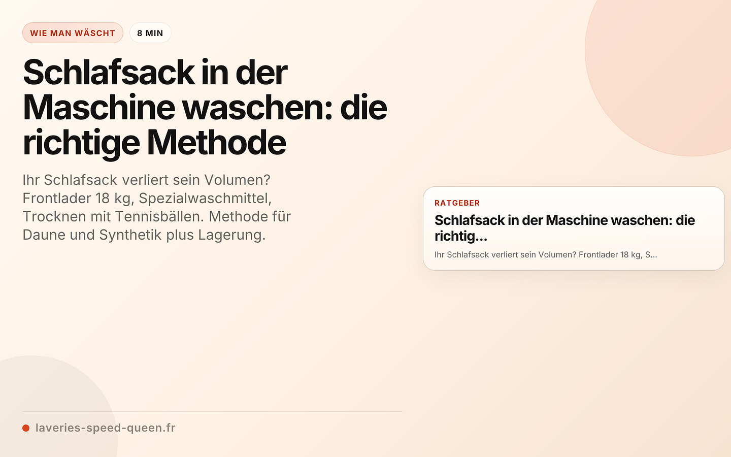 Schlafsack in der Maschine waschen: die richtige Methode