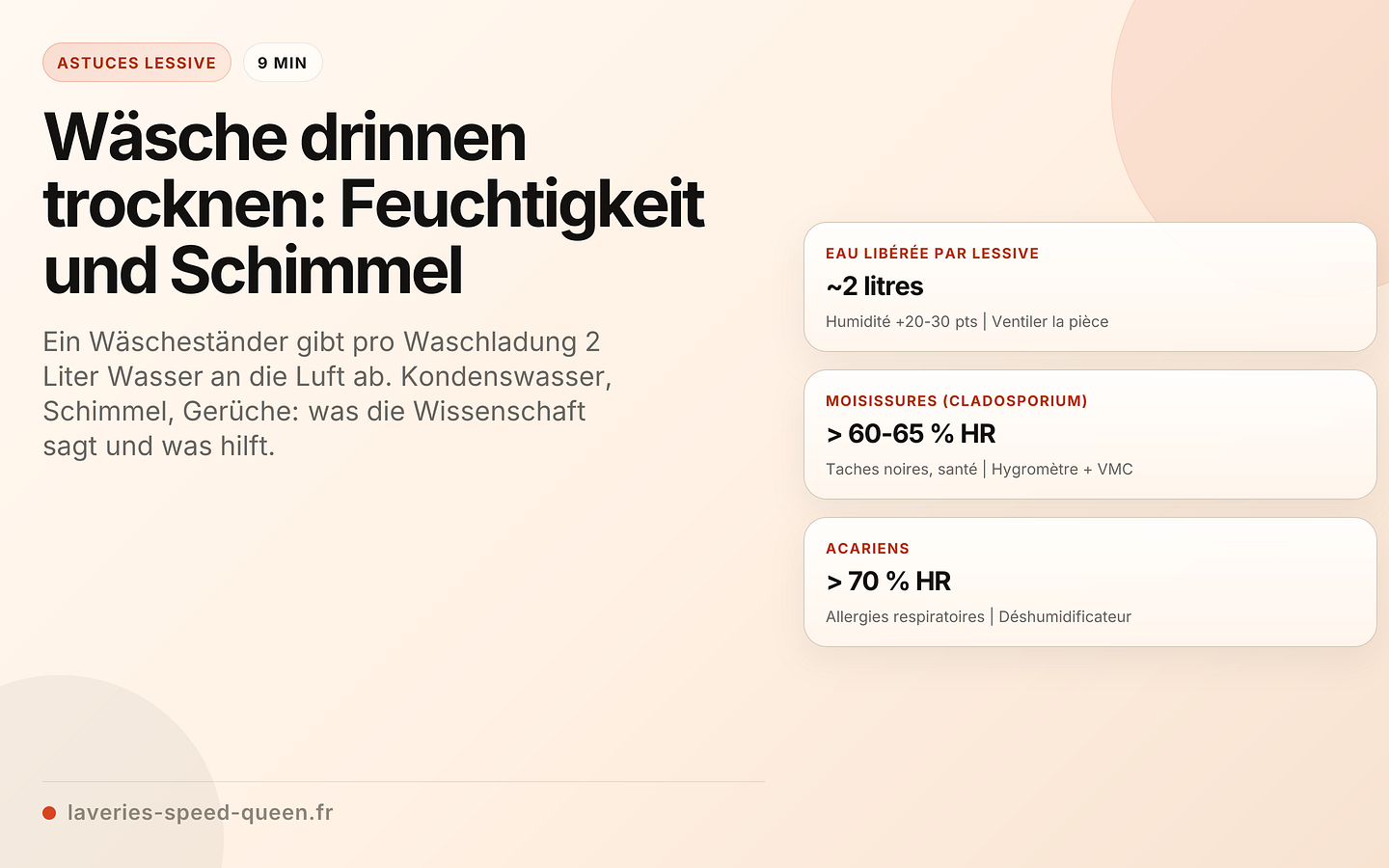 Wäsche drinnen trocknen: Feuchtigkeit und Schimmel