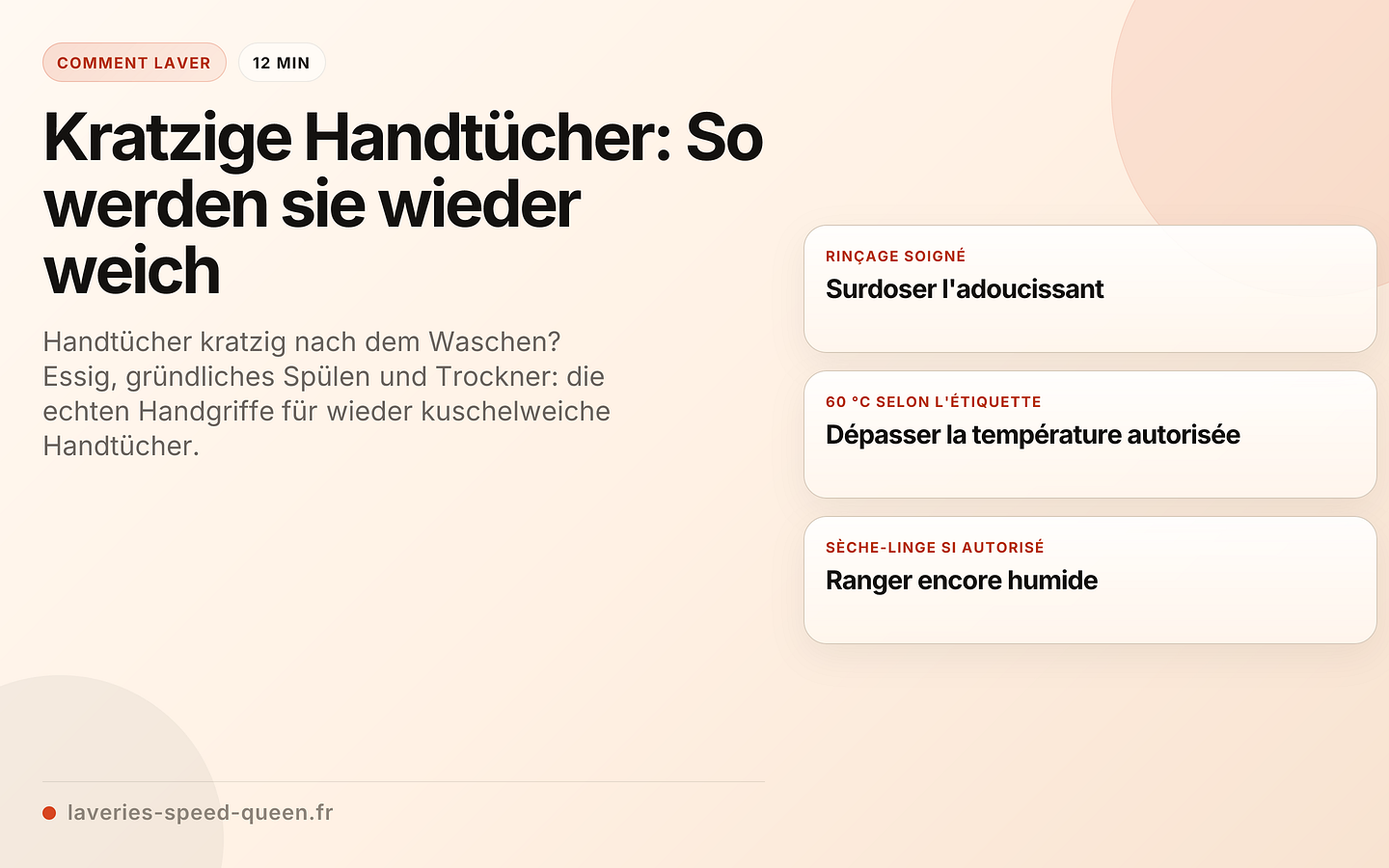 Kratzige Handtücher: So werden sie wieder weich